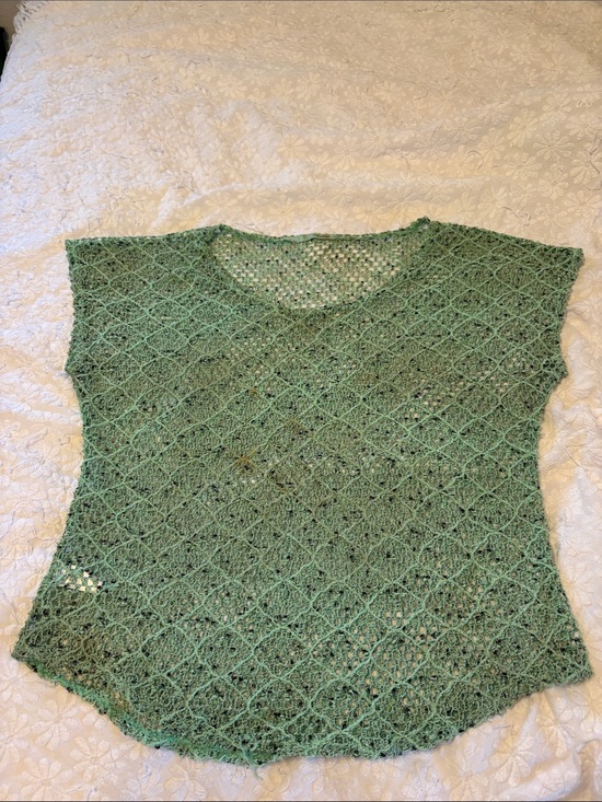 Maurices Tops - Maurices Green Crochet Knit Short Sleeve Top